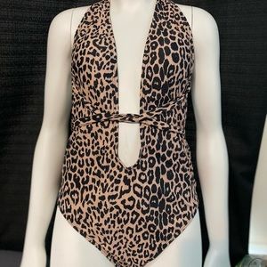 Cheetah Print Adjustable One Piece Swimsuit